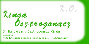 kinga osztrogonacz business card